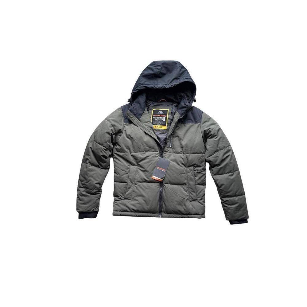 $195 HAWKE & CO Men's Sz S Black Green Insulated Heavyweight Puffer Jacket  Coat